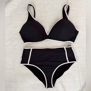 Black and White Bikini Set